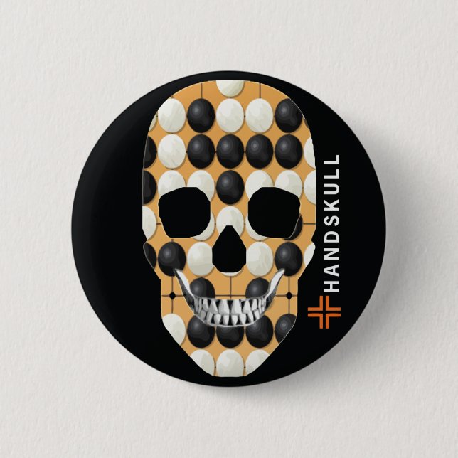 HANDSKULL Baduk,Happy skull,Baduk flag Button (Front)