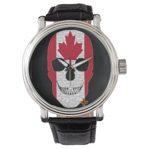 HANDSKULL Canada watch mens leather B2