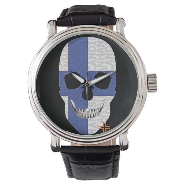 HANDSKULL Finland watch mens leather  B2 (Front)