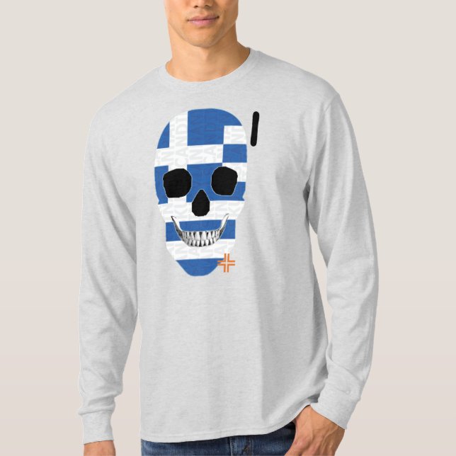 HANDSKULL Greece Long Sleeve T-Shirt B2 (Front)