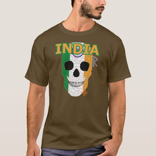 HANDSKULL India t-shirt basic B2 (Front)