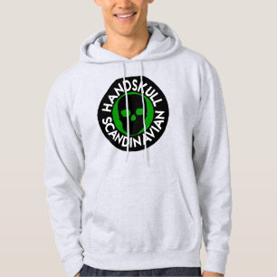HANDSKULL LIV Forest Green Hooded Sweatshirt blac