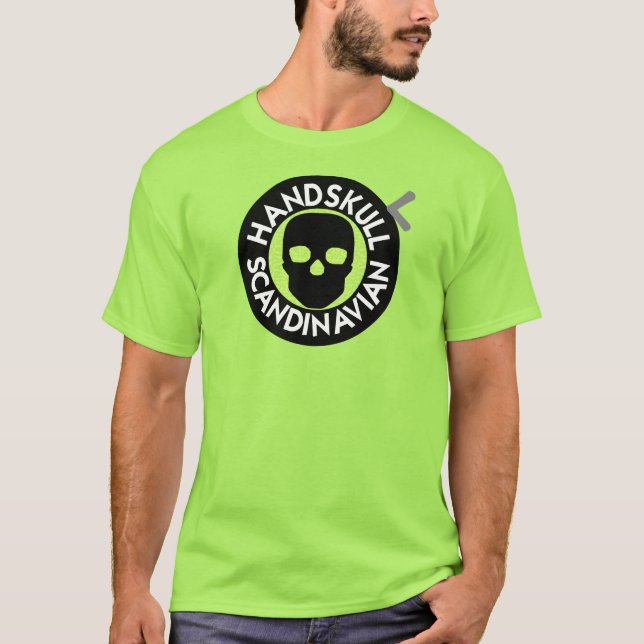 HANDSKULL LIV Lime t-shirt basic P4 (Front)