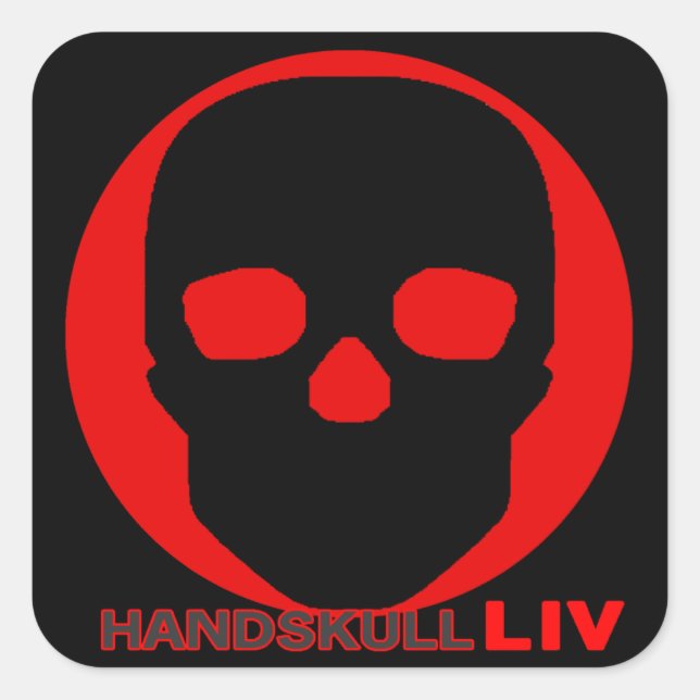 HANDSKULL Liv - pegatina Square Sticker (Front)