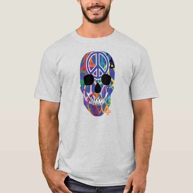 HANDSKULL Peace t-shirt basic   B2 (Front)