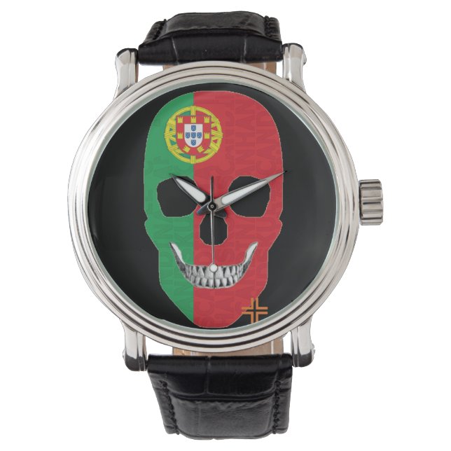 HANDSKULL Portugal watch mens leather  B2 (Front)