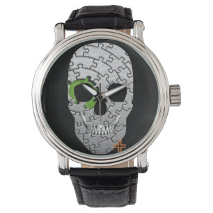 HANDSKULL Puzzle watch mens leather B2