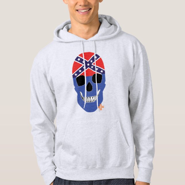 HANDSKULL Rebel Blue Hooded Sweatshirt   B2 (Front)