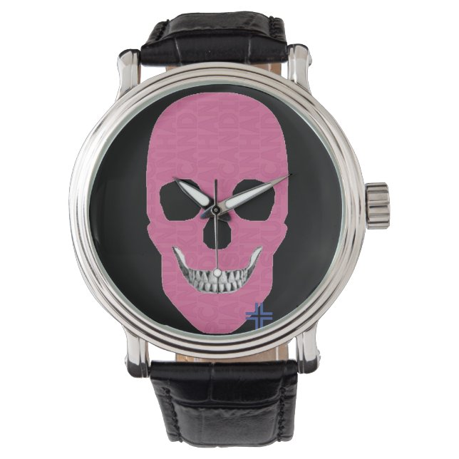 HANDSKULL Rebel Pink watch mens leather  B2 (Front)