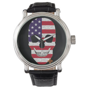 HANDSKULL USA watch mens leather B2