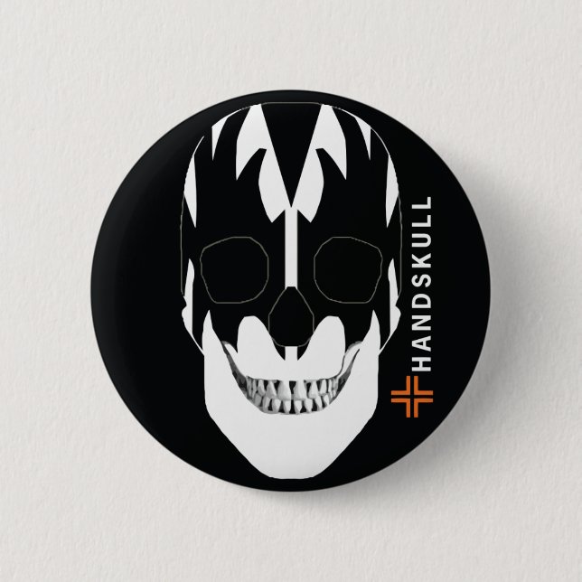 HANDSKULL Vampire,Happy skull,Vampire flag Button (Front)