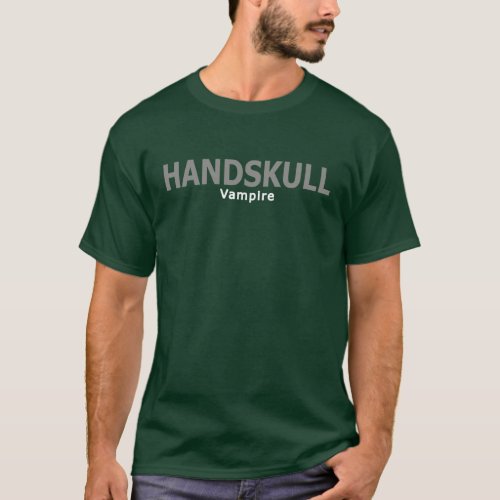 HANDSKULL Vampire _ T_Shirt Basic Dark