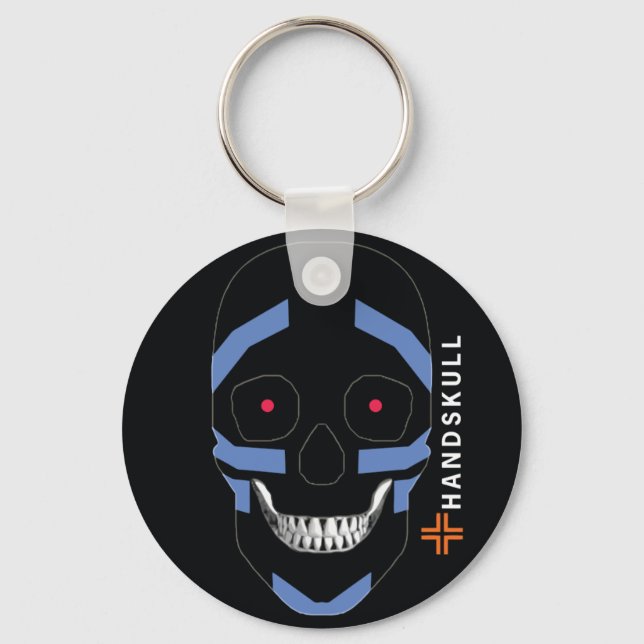 HANDSKULL Warrior,Happy skull,Warrior flag Keychain (Front)