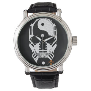 HANDSKULL Yin Yang watch mens leather B2