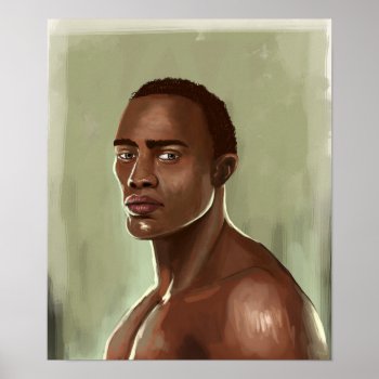 Handsome African Man Poster by fantasiart at Zazzle