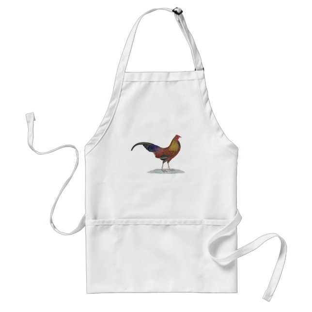 Handsome Alert Rooster Adult Apron (Front)