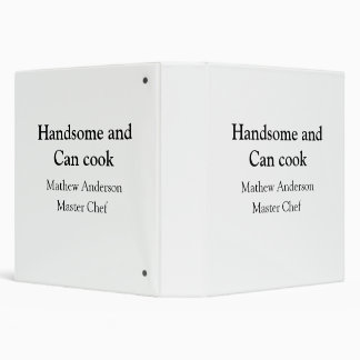 Handsome and can cook add name master chef date 3 ring binder