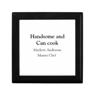 Handsome and can cook add name master chef date gift box