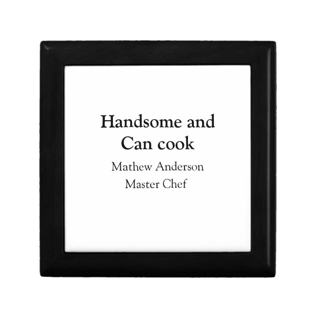 Handsome and can cook add name master chef date gift box (Front)