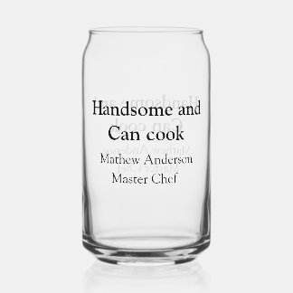 Handsome and can cook add name master chef date glass
