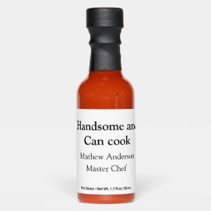 Handsome and can cook add name master chef date hot sauces