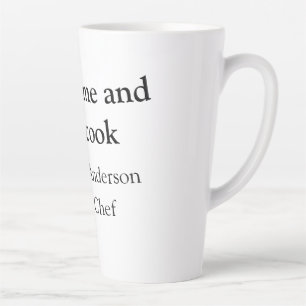 Handsome and can cook add name master chef date latte mug