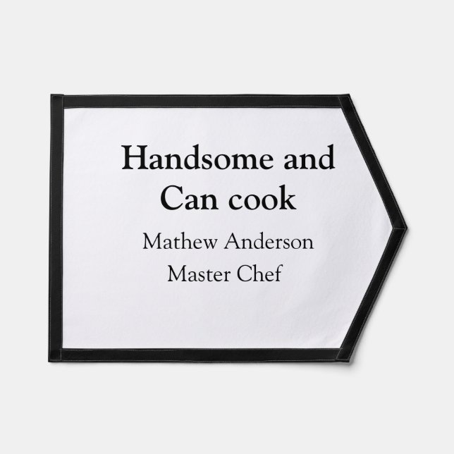 Handsome and can cook add name master chef date pennant (Front)