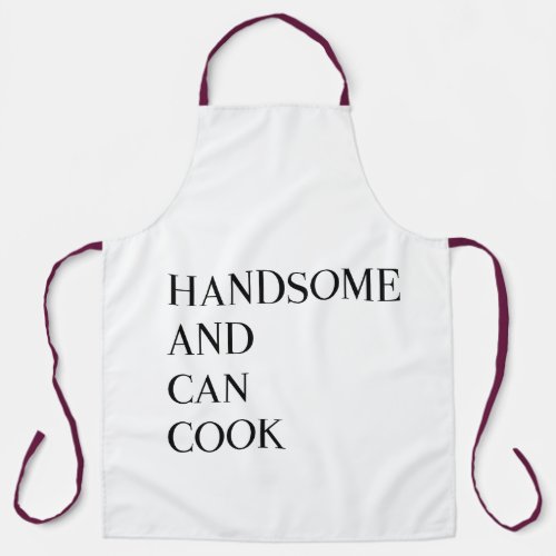 Handsome And Can Cook All_Over Print Apron