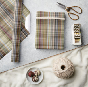 Handsome and Color Rich Glen Plaid Wrapping Paper