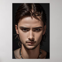 Handsome and serious-looking Asian guy.