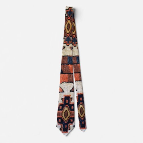 Handsome Antique Yomut Oriental Rug Design Neck Tie