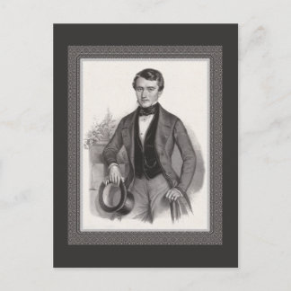 Handsome Biedermeier Gentleman Elegant Vintage Postcard
