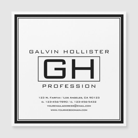 Handsome Black and White Professional (Front)