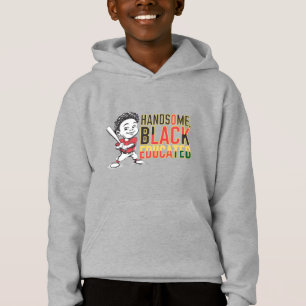 Handsome, Black & Baseball Strong Hoodie