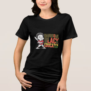 Handsome, Black & Baseball Strong Tri-Blend Shirt