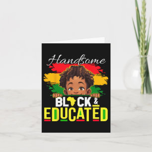 Handsome Black Educated Black History Shirt For Ki Card
