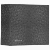 Custom Ostrich Leather Binder - Fully Customizable - Various Sizes