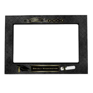 Handsome Black Wire Look Graduation Photo Magnetic Picture Frame