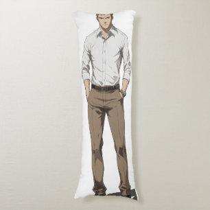 Handsome Blond Man Anime Body Pillow