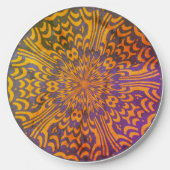 Handsome Blue Gold Design  Wireless Charger (Front)