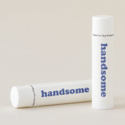Handsome blue modern typography funny cool gift lip balm