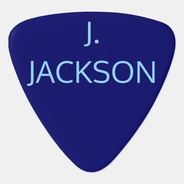 Handsome Blue on Blue Guitar Pick (Front)