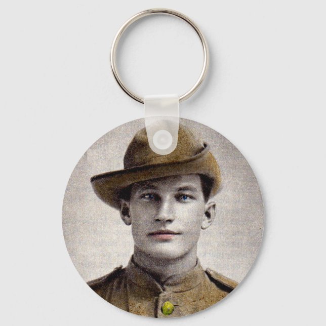 handsome Boer War soldier Keychain (Front)