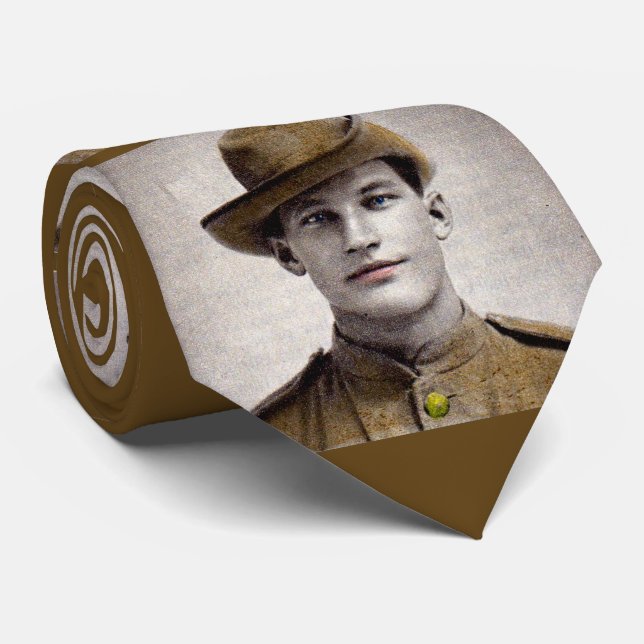 handsome Boer War soldier  Neck Tie (Rolled)