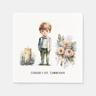 Handsome Boy 1st. Communion Invitation Napkins