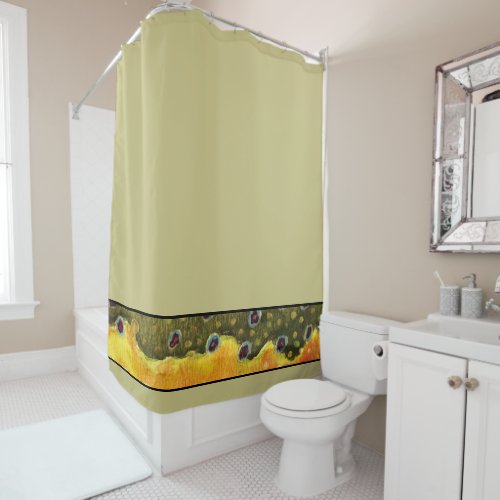 Handsome Brook Trout Fishing Shower Curtain