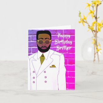 Handsome Brother African American Birthday Card | Zazzle