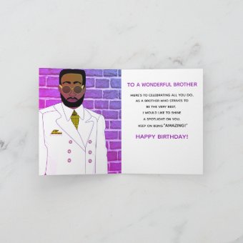 Handsome Brother African American Birthday Card | Zazzle