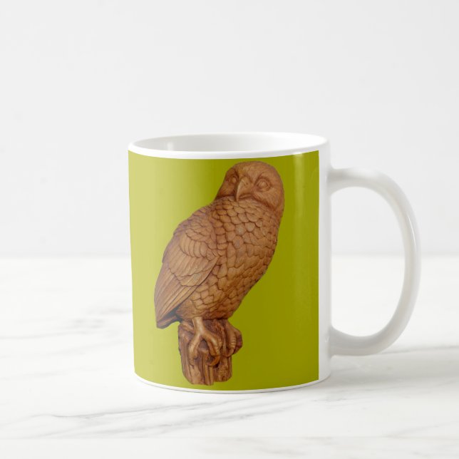 handsome brown owl coffee mug (Right)