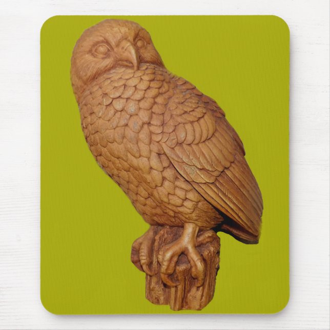 handsome brown owl mouse pad (Front)